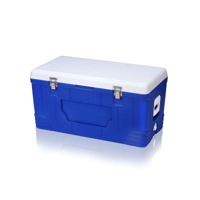 China Sustainable Durable Insulated Plastic Camping OEM 80L Ice Chest Cooler Box for sale