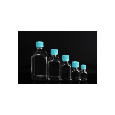 China Polyethylene terephthalate(PETG) Wholesale 60ml 125ml 250 mL 500mL 1000ml reagent bottle for cell culture  Square Shape PETG Storage Bottles for sale