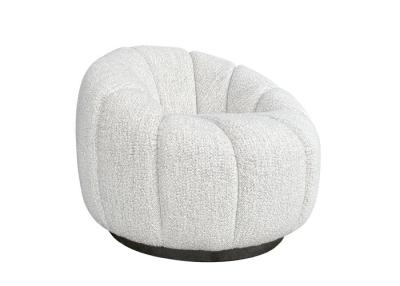 China Silla giratoria de calabaza de color beige con bucle y silla de brazo tapizada en venta