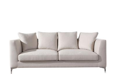 China W 206cm Drei-Sitzer Stoffsofa Abnehmbare Sitzkissen Beige Samtcouch zu verkaufen