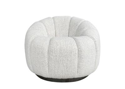 China Silla giratoria de tejido funcional con bucle de plomo Silla de brazo de calabaza con tufo de color beige en venta