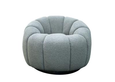 China Silla giratoria de tejido de calabaza Tufted Smart Grey Boucle Silla giratoria en venta