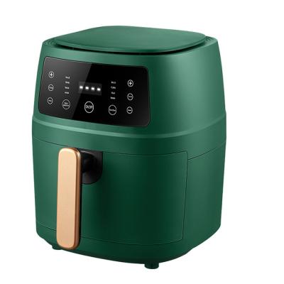 China Food Grade 6L Professional AI Green Electric Deep Fryer Kitchen Tableware Multifunctional Automatic Intelligent Air Easy Smokeless Oil Free for sale