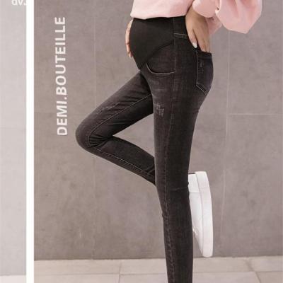 China Anti-allergy 2019 new autumn pregnant women denim pants for sale