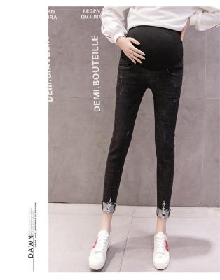 China Summer Anti-Allergy and Cowboy Spring Stomach Lift Maternity Pants for sale