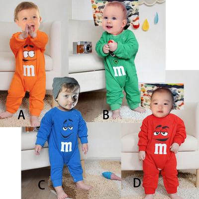 China Autumn New Boys and Girls Baby Romper Alphabet Overalls Long Sleeve Khaki Long Sleeve Baby Clothes for sale