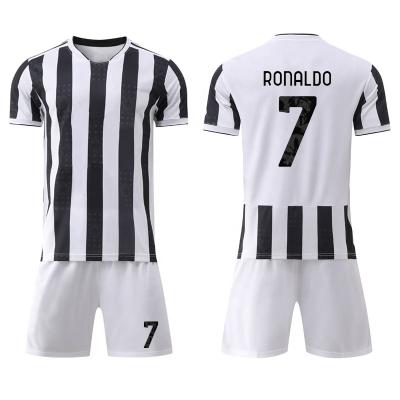 China 21/22 100% Polyester Cheap Custom Clothing Stripe Soccer Club Football Quick Dry Tank Top Sets for sale