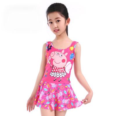 China Solid color antibacterial Korean version of the spring children's split skirt new swimwear babies swimsuit for sale