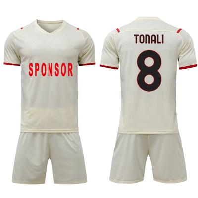 China 2021 Hot Selling Custom Soccer Jersey Football Shirt White Soccer Jersey Uniform Comfortable Set for sale