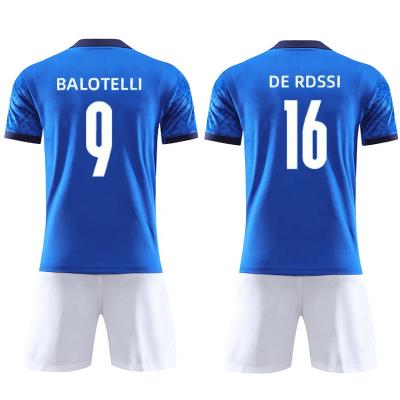 China 2021 European Cup Team Italy Soccer Jersey Sports National Wear Quick Dry for sale