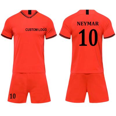 China Good quality custom comfortable material orange jersey soccer quick dry for football club team for sale