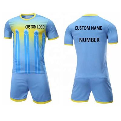 China OEM Customized Design Quick Dry White Sports Wear Soccer Jersey Uniform Set for sale