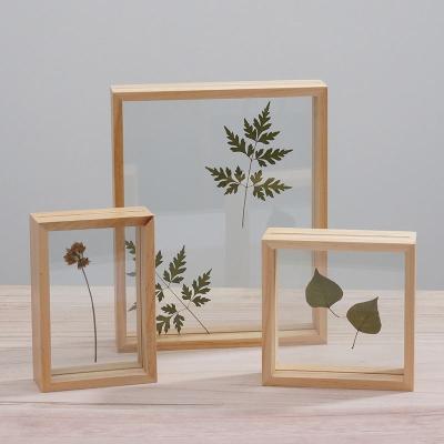 China European\Modern\Middle East\Africa desktop double-sided glass picture frame bulk A4 specimen frame wholesale table top photo picture for sale