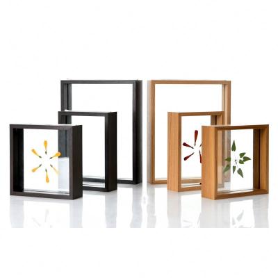 China European\Modern\Middle East\Africa Double Sided Glass Picture Frame Wholesale Custom MDF Square Specimen Photo Display Picture Frame for sale