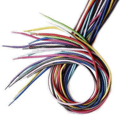 China Motion Sports Multicolor Volume Round Reflective Laces Packaging Reflective Laces Wholesale Can Be Customized for sale