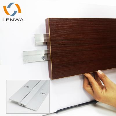 China Aluminum Z Clip Wall Hanger LENWA Factory Slot Batten Wall Fixing With Existing Mould. for sale