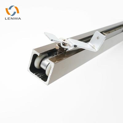 China Aluminum Sliding Door Rail Lenwa Curtain Track Profiles For Sliding Door Rail And Hanger Hanging Track Profiles for sale