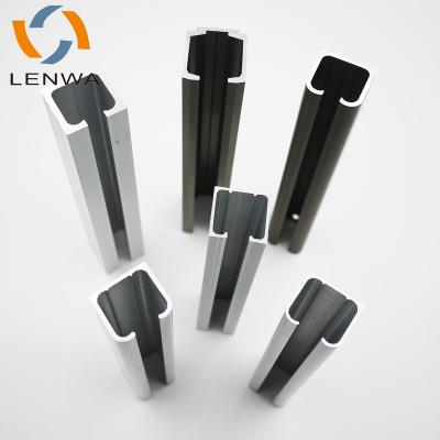 China Sliding door track LENWA factory aluminum sliding door track and rail sliding door hanger hanging rail track for sale