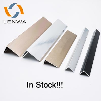 China Low MOQ Modern Fast Delivery Factory LENWA Decorative Aluminum Trim L Shaped Molding For Wall Corner for sale