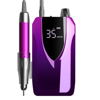 China Professional Salon Wholesale Customize Cordless Portable Rechargeable Brushless Efile Manicure Nail Drill Machine for sale