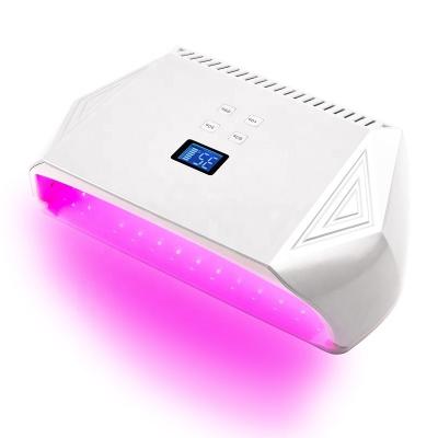 China Hotsale Big Size ABS+PC Body Pink LED Two Hands Nail Lamp Double Hand Manicure Pedicure UV Gel Nail Polish Dryer for sale