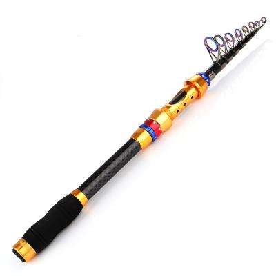 China High Quality Factory 99% Carbon 2.4m 2.7m 3.0m And 2.1m Carbon Spinning Rod, Anti-Tangle Telescopic Reel Fishing Rod for sale