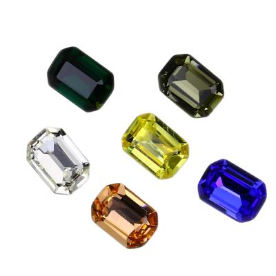 China Crystal Stone High Quality Octagon Fancy Colors Crystal Stone Point Back Glass Fake Stone For Jewelry Wedding Decoration for sale