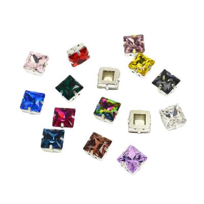 China DZ-3009 Crystal Square Shape Point Back Crystal Stone Mix Color Glass Fancy Stone Rhinestone For Jewelry Accessories for sale