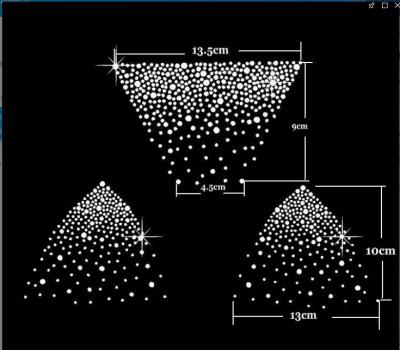 China DONGZHOU Crystal Hotfix Rhinestone Heat Transfer Hotfix Flatback Pattern Design For Bikini for sale