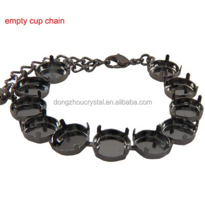 China Narrow Empty Pointback Jewelry Cup Chains Rhinestone Rhinestone Cup Chain Settings for sale