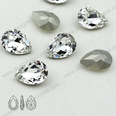 China Crystal Fancy Stone DZ-3003 18X25mm Drop Crystal Jewelry Color Component For Jewelry Making for sale