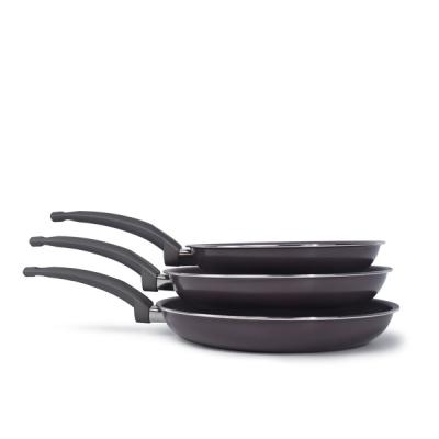 China Three viable popular sizes of aluminum skillet with induction for sale