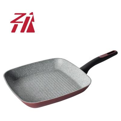 China Durable nonstick heat resistant cookware forged aluminum square cookware grill pan for sale