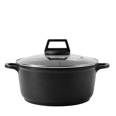 China Sustainable Stylish Cookware Cooking Aluminum Casserole Pot Kitchenware for sale