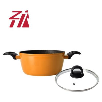 China Sustainable Soup Cooking Pot Forged Aluminum Cookware Safe Camping for sale