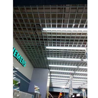 China Artistic Material Aluminum Grill Construction Panel Grid Ceiling Metal Ceilings Suspended Ceiling for sale