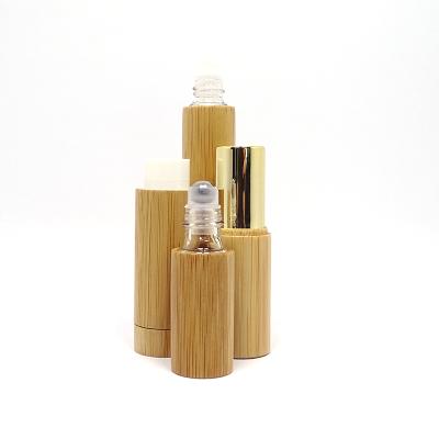 China Empty Refillable Bamboo Cosmetic Lipstick Tube Lip Balm Tube Lip Gloss Deodorant Stick Bamboo Cap Pencil Homemade Cosmetics Making for sale