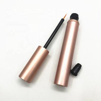 China Cosmetic Mascara Makeup Rose Gold Aluminum Eyelash Serum Bottle Eyeliner Container Packaging Tube for sale