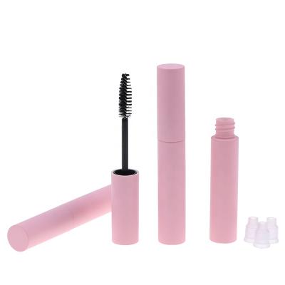 China Cosmetic Mascara Packaging 10ml Empty Mascara Tube Brush Pink Plastic Container For Eyelash Tube With Black Magic Wand for sale