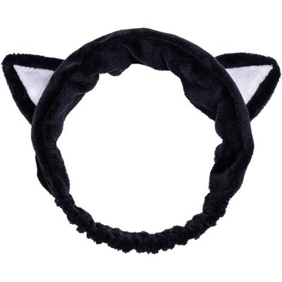 China Korean Fashion Meixin Type Black Cat Headband For Washing Face For Kids With Factory Wholesale Price for sale