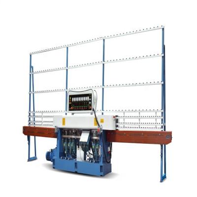 China Building Material Shops 45 Degree 9 Head Straight Line Flat Edge Glass Polishing Machine for sale