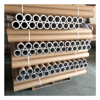 China High Quality Recycled Materials Kraft Cardboard Crush Resistance Paper Tube Iron Rings Both Ends for sale