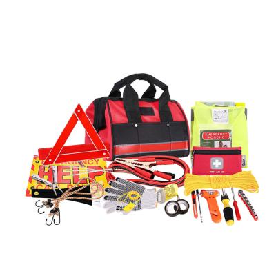 China Roadside Emergency Emergency Kit Car Jump Starter Tool Kit Backpack First Aid Survival Kit Outdoor Custom Logo for sale