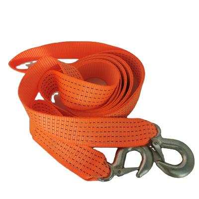 China Tow Rope Polyester No Stretch Car Towing Two Strap Hook Strap Emergency Tow Rope for sale