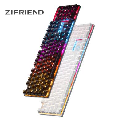 China Wireless USB Wired RGB Gaming Keyboard With Fashion RGB Backlit 87 104 Keys Custom Optical Mechanical Keyboard for sale