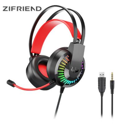 China 2022 Best Magnetic Bass Gaming Headphones Stereo, Neckband Earbuds ZF RGB Gaming Earphone Usb Wired Stylish Noise-cancelling Gaming Headset for sale