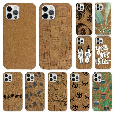 China Fashion Luxury Full Covercork Custom Fur Anti-fall Designer Resin Biodegradable Wooden Phone Case Cover Bags For Iphone 13 12 11 pro max for sale