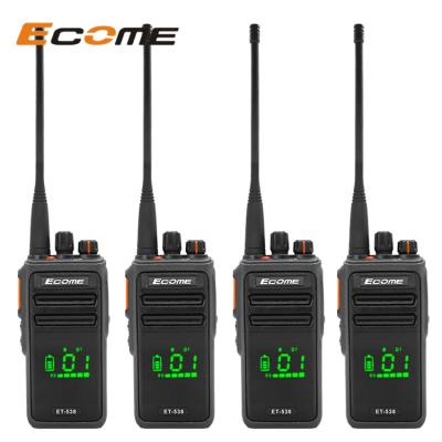 China Ecome ET-538 Fingertip Long Range Radio 10 Watt Powerful Waterproof Walkie Talkie For Army 4 Pieces for sale