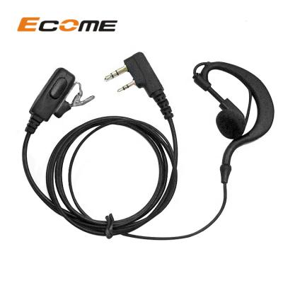 China Ear Hook OEM China Factory Ecome Earphone K PLUG Walkie Talkie PTTs Single Earphone Two Way Radio Cheap Ear Hook for sale