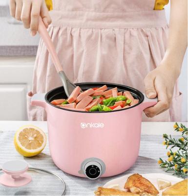 China Stainless Steel Mini Electric Rice Cooker Hotel Travel Multifunctional Portable Steam Egg Noodle Pot for sale